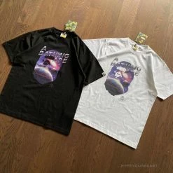 Hypeyourbeast Bape Tee Shirt Black Galaxy