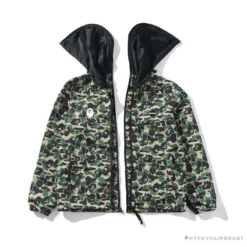 Hypeyourbeast BAPE X FCRB Joint Double Zip Camouflage Hoodie'GREEN'