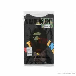 Hypeyourbeast BAPE Little Ape Head Colorful Classic Tee Shirt'BLACK' Clothes