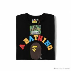 Hypeyourbeast BAPE Little Ape Head Colorful Classic Tee Shirt'BLACK' Clothes