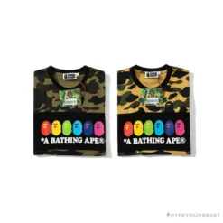 Hypeyourbeast Clothes BAPE KIDS Color Ape Head Camouflage Tee Shirt'YELLOW'