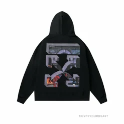 HypeYourBeast Off White Hoodie Fighter - Black
