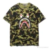 Hypeyourbeast BAPE Camouflage Shark Head Classic Cotton Short Sleeve Tee Shirt 'GREEN' Clothes