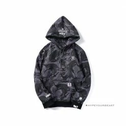 HypeYourBeast Bape Camo Hoodie Black Camouflage Clothes