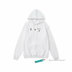 HypeYourBeast Off-White Green Hoodie - White Hoodies & Jackets