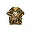 Hypeyourbeast Clothes BAPE KIDS Elbow Hug Gorilla Camouflage Tee Shirt 'YELLOW'