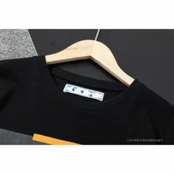 Hypeyourbeast T-Shirts OFF-WHITE Orange Hand Tee Shirt'BLACK'