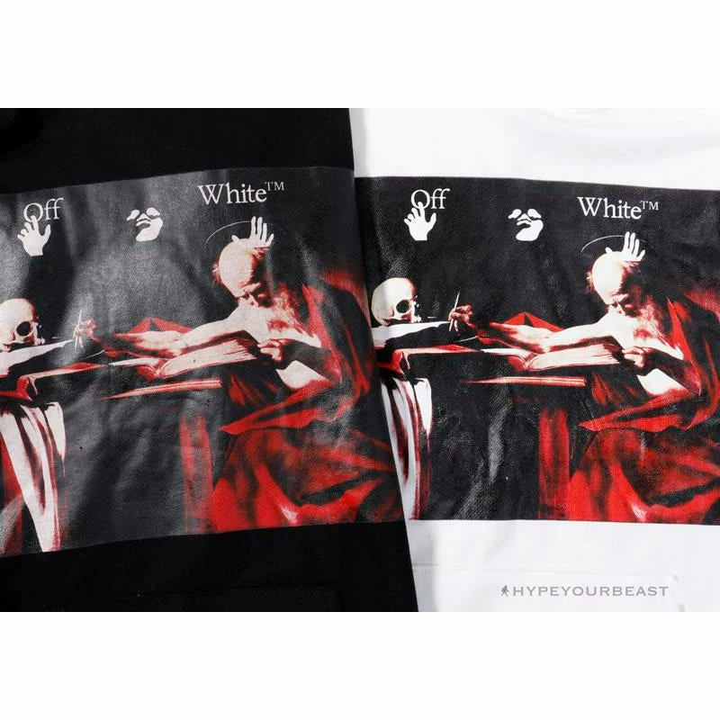 Hypeyourbeast Hoodies & Jackets OFF-WHITE Skull And Writing Hoodie 'WHITE'