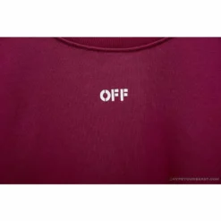 Hypeyourbeast OFF-WHITE Classic Basic Cotton Terry Long Sleeve Shirt'WINE RED' Shirts