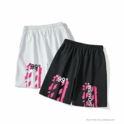 Hypeyourbeast OFF-WHITE 99 X Pink Arrow Shorts'BLACK'