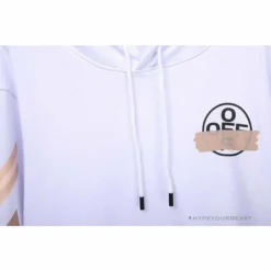 Hypeyourbeast OFF-WHITE Rubber Strip Arrow Hoodie'WHITE' Hoodies & Jackets