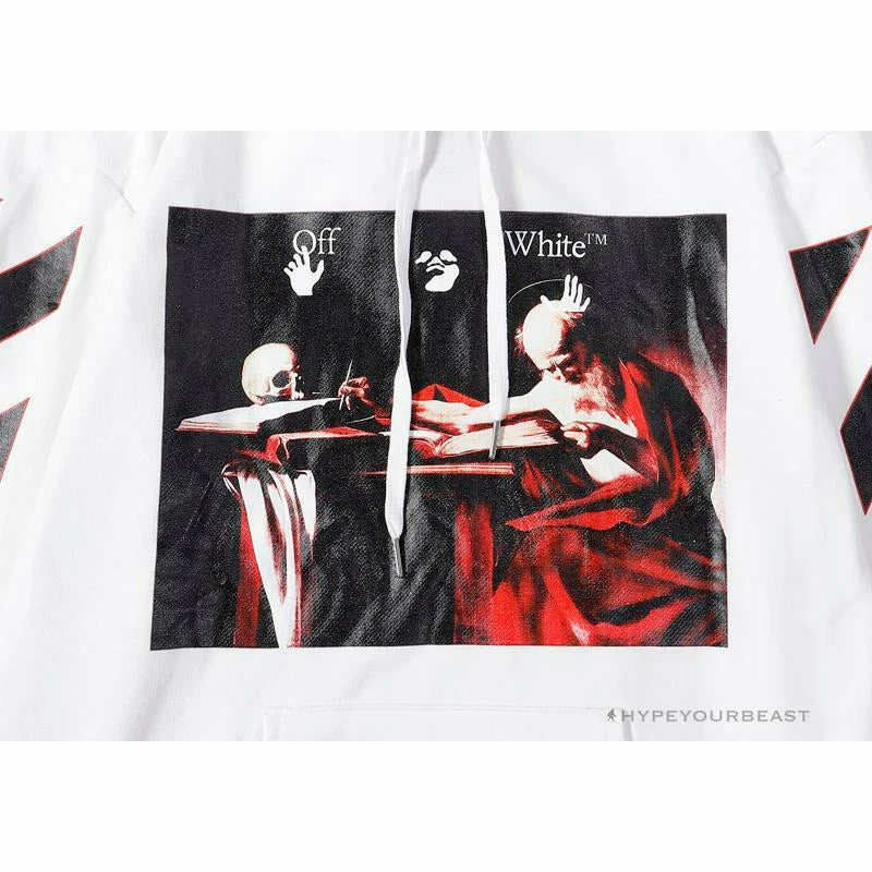Hypeyourbeast Hoodies & Jackets OFF-WHITE Skull And Writing Hoodie 'WHITE'