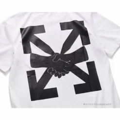 Hypeyourbeast OFF-WHITE Hand Shake Tee Shirt'WHITE' T-Shirts