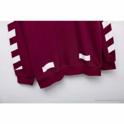 Hypeyourbeast OFF-WHITE Classic Basic Cotton Terry Long Sleeve Shirt'WINE RED' Shirts