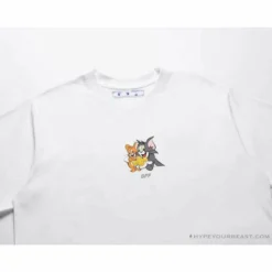 Hypeyourbeast OFF-WHITE Cat And Mouse Tee Shirt'WHITE' T-Shirts