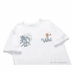 Hypeyourbeast OFF-WHITE Summer Tom And Jerry Print Tee Shirt'WHITE' T-Shirts