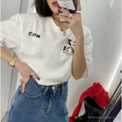 Hypeyourbeast T-Shirts OFF-WHITE Daisy Graffiti Arrow Conley Tee Shirt'WHITE'