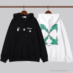 Hypeyourbeast Hoodies & Jackets OFF-WHITE Green Arrow Hoodie'BLACK'