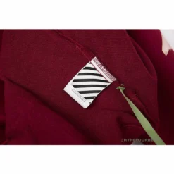 Hypeyourbeast OFF-WHITE Rubber Strip Arrow Long Sleeve Shirt'WINE RED' Shirts
