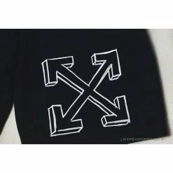 Hypeyourbeast Pants OFF-WHITE Dimensional Sketch Shorts'BLACK'