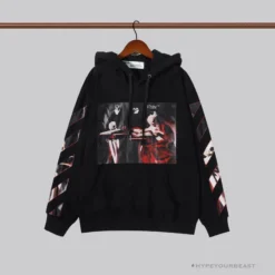 Hypeyourbeast OFF-WHITE Skull And Writing Hoodie 'BLACK' Hoodies & Jackets