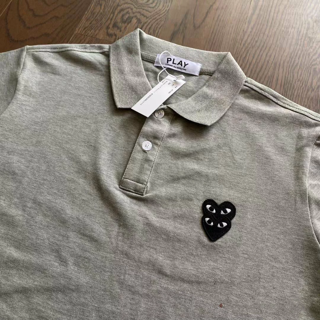 Hypeyourbeast CDG Polo Shirt Grey Shirts