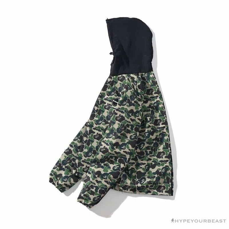 Hypeyourbeast BAPE X FCRB Joint Double Zip Camouflage Hoodie 'GREEN'