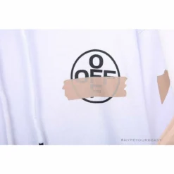 Hypeyourbeast OFF-WHITE Rubber Strip Arrow Hoodie'WHITE' Hoodies & Jackets
