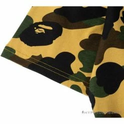 Hypeyourbeast Clothes BAPE KIDS Elbow Hug Gorilla Camouflage Tee Shirt'YELLOW'