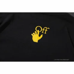 Hypeyourbeast T-Shirts OFF-WHITE Orange Hand Tee Shirt'BLACK'