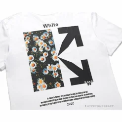 Hypeyourbeast T-Shirts OFF-WHITE Daisy Graffiti Arrow Conley Tee Shirt'WHITE'