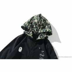 Hypeyourbeast BAPE X FCRB Joint Double Zip Camouflage Hoodie'BLACK' Clothes
