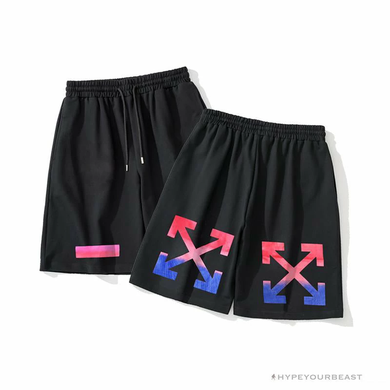Hypeyourbeast Pants OFF-WHITE Gradient Series Shorts 'BLACK'