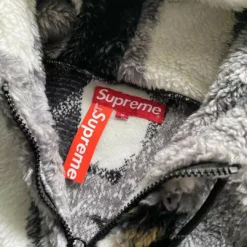 HypeYourBeast Supreme Penguins Hooded Fleece Jacket Black Hoodies & Jackets