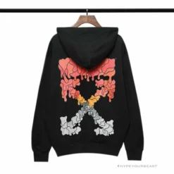 HypeYourBeast Off White Hoodie Black RED