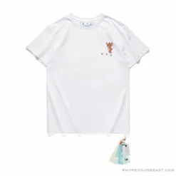 Hypeyourbeast OFF-WHITE Classic Animated Tom And Jerry Arrow Tee Shirt'WHITE' T-Shirts