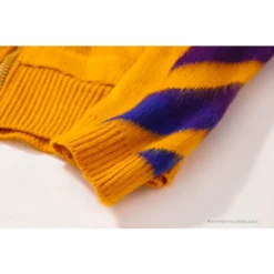 Hypeyourbeast OFF-WHITE Mohair Zip Sweater Hoodie'Yellow'