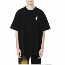 Hypeyourbeast T-Shirts OFF-WHITE Hand Shake Tee Shirt'BLACK'