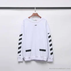 Hypeyourbeast OFF-WHITE Classic Basic Cotton Terry Long Sleeve Shirt'WHITE'