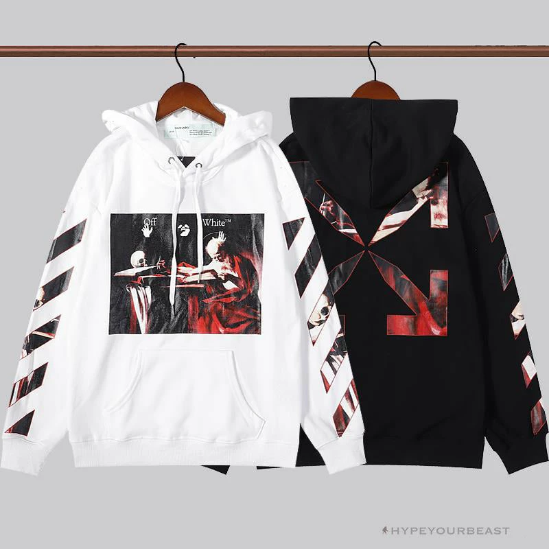 Hypeyourbeast Hoodies & Jackets OFF-WHITE Skull And Writing Hoodie 'WHITE'