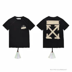 Hypeyourbeast OFF-WHITE Explosive Strip Basic Arrow Tee Shirt'BLACK'