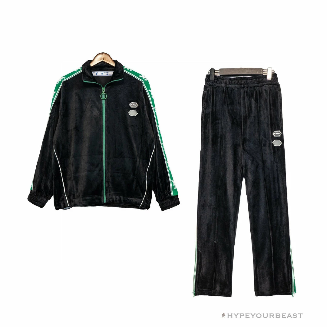 Hypeyourbeast OFF-WHITE Side Webbing Casual Green Letter Hoodie