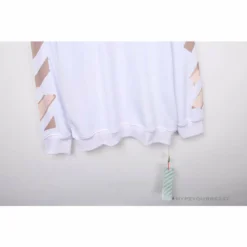 Hypeyourbeast OFF-WHITE Rubber Strip Arrow Long Sleeve Shirt'WHITE'