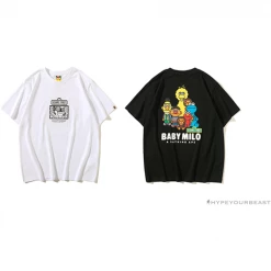 Hypeyourbeast BAPE Baby Milo Sesame Street Plain Tee Shirt'WHITE' Clothes