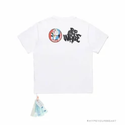 Hypeyourbeast OFF-WHITE Graffiti Letter Doraemon Tee Shirt 'WHITE'