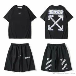 Hypeyourbeast OFF-WHITE Cabin Cabbage Shorts'BLACK' Pants