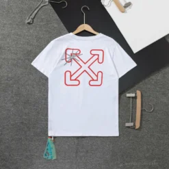 Hypeyourbeast OFF-WHITE Red Flash Cross Arrow Tee Shirt'WHITE' T-Shirts