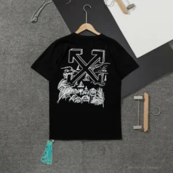 Hypeyourbeast T-Shirts OFF-WHITE Tropical Landscape Tee Shirt 'BLACK'