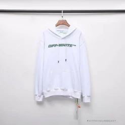 Hypeyourbeast OFF-WHITE Hand-Painted Utility Pole Worker Hoodie 'WHITE'
