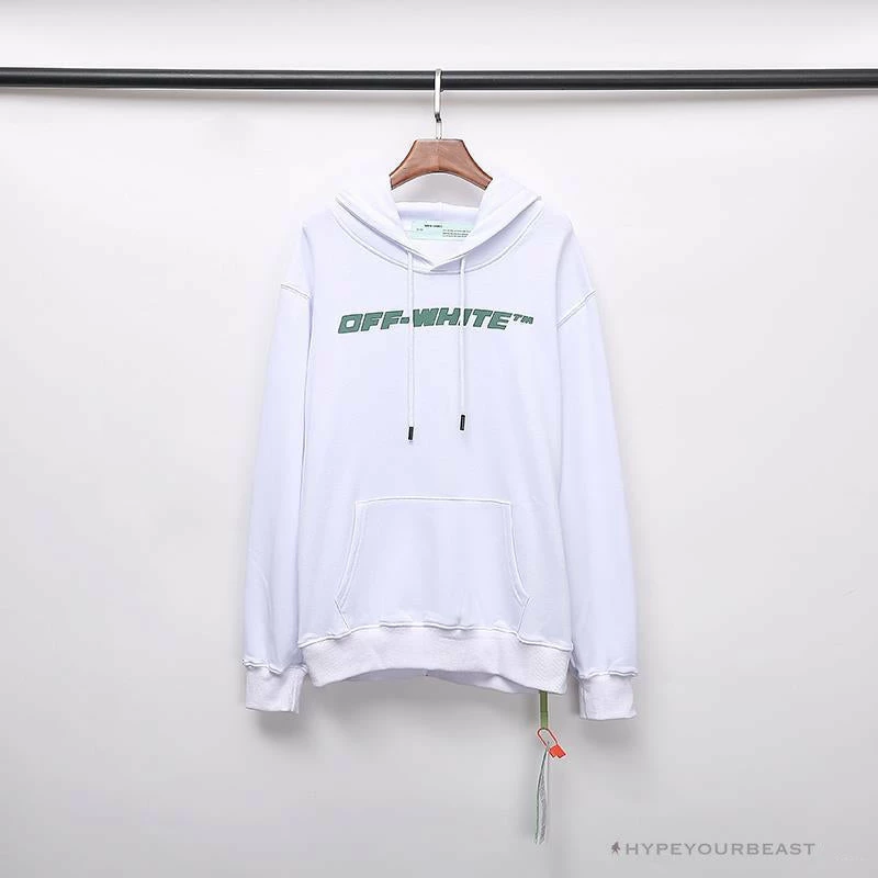 Hypeyourbeast OFF-WHITE Hand-Painted Utility Pole Worker Hoodie 'WHITE'